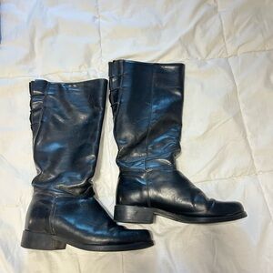 Black genuine Leather Boots